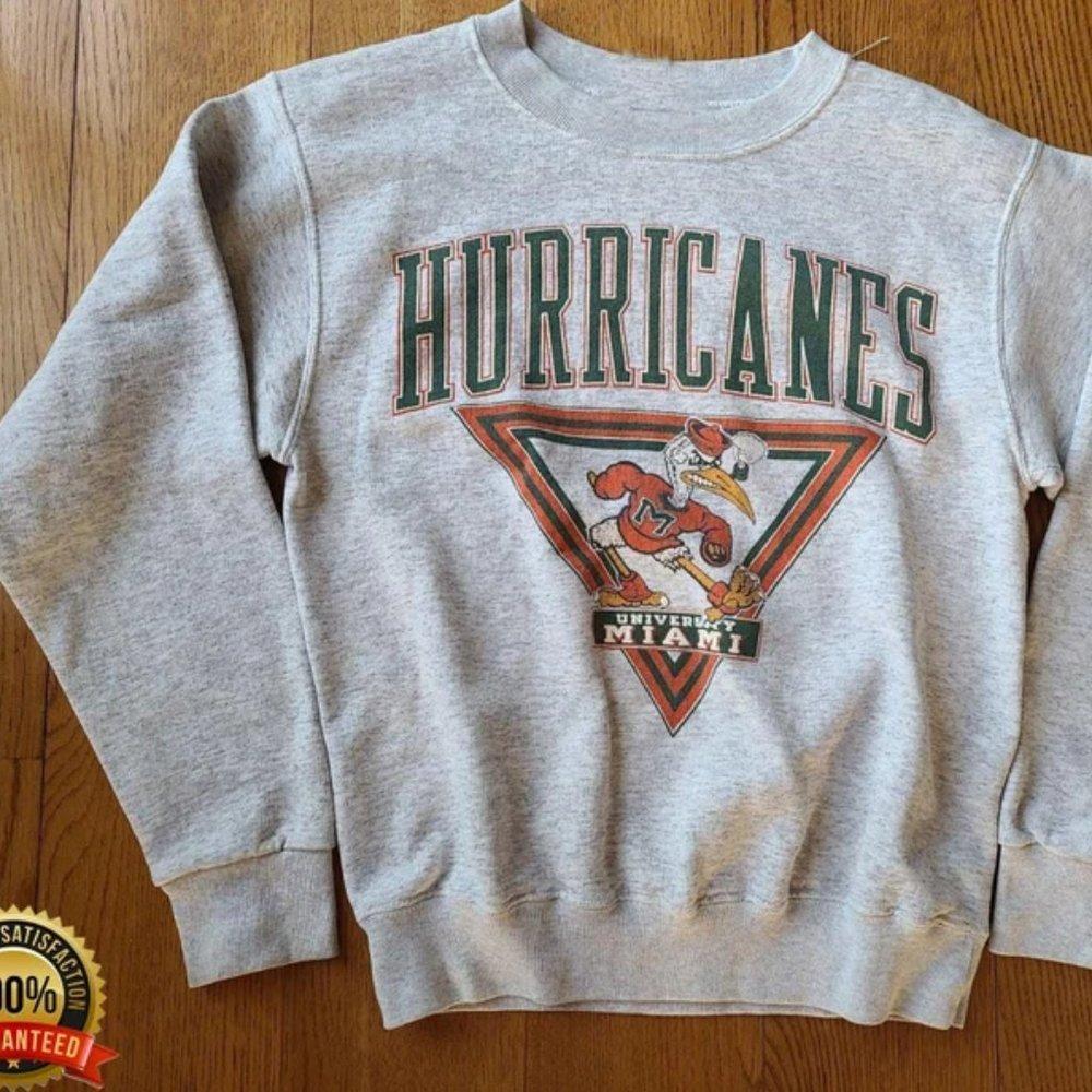 Miami Hurricanes Mascot Logo Graphics Retro Sweatshirt